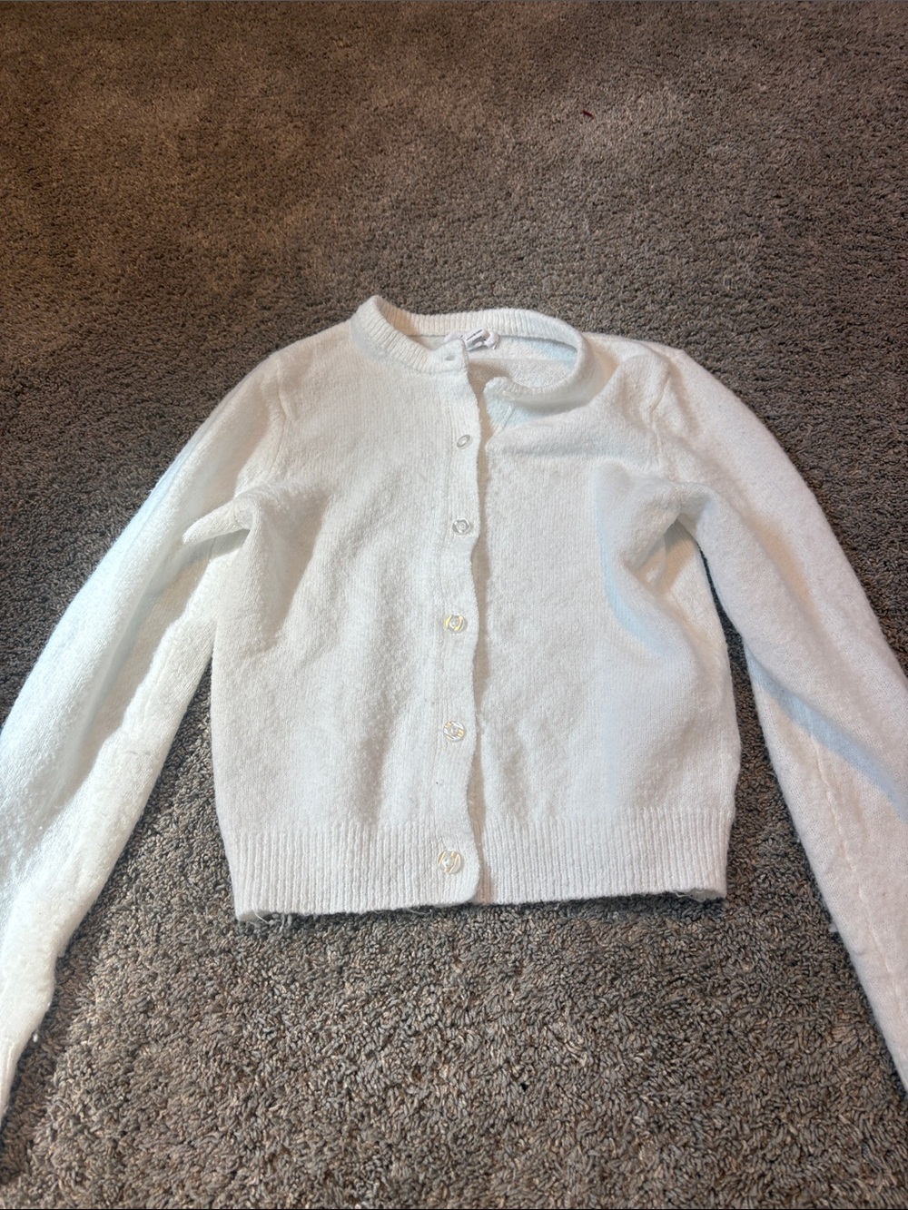 White Button-Front Women’s Cardigan Sweater
